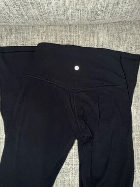 Lululemon Black High-Rise Flare Legging with Logo